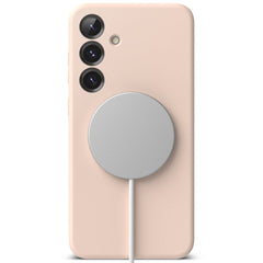 KRYT RINGKE SILICONE MAGNETIC MAGSAFE GALAXY S25+ PLUS PINK SAND