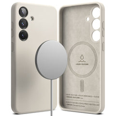 KRYT RINGKE SILICONE MAGNETIC MAGSAFE GALAXY S25 STONE