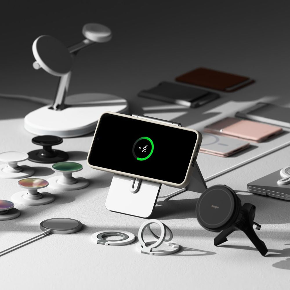 KRYT RINGKE SILICONE MAGNETIC MAGSAFE GALAXY S25 STONE