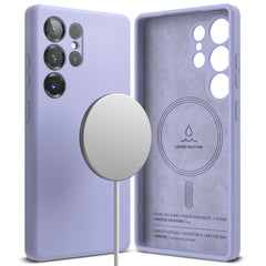 KRYT RINGKE SILICONE MAGNETIC MAGSAFE GALAXY S25 ULTRA LAVENDER