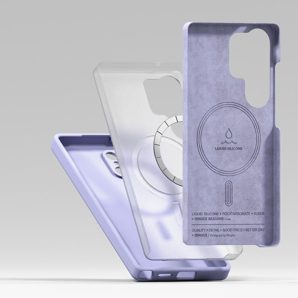 KRYT RINGKE SILICONE MAGNETIC MAGSAFE GALAXY S25 ULTRA LAVENDER