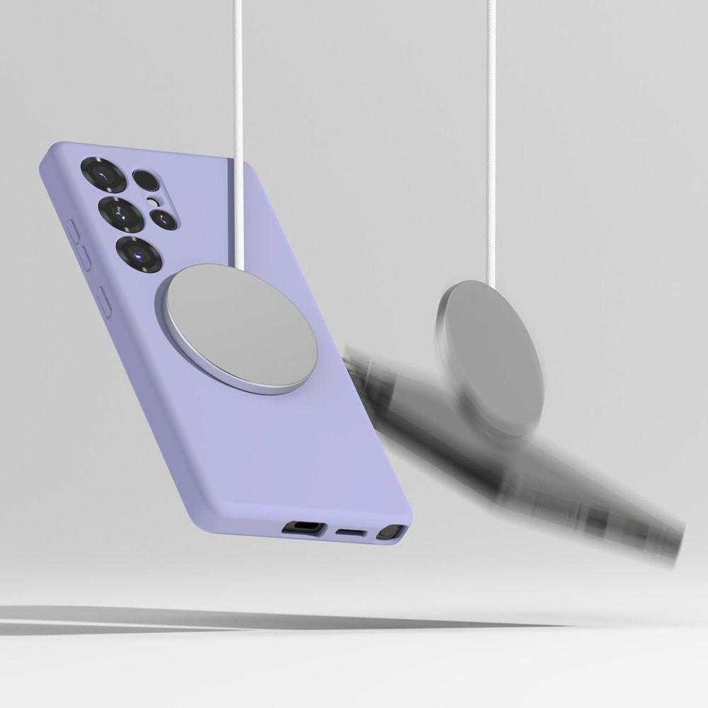 KRYT RINGKE SILICONE MAGNETIC MAGSAFE GALAXY S25 ULTRA LAVENDER