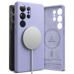 KRYT RINGKE SILICONE MAGNETIC MAGSAFE GALAXY S25 ULTRA LAVENDER