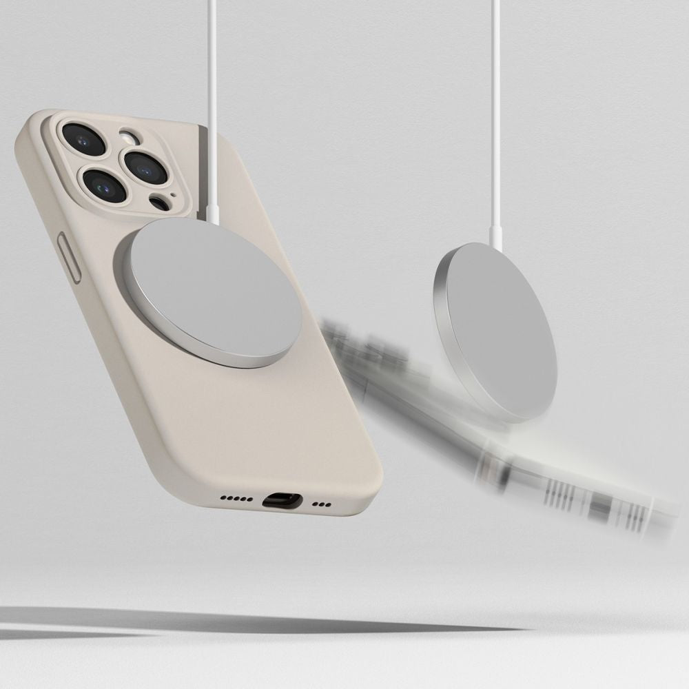 KRYT RINGKE SILICONE MAGNETIC MAGSAFE IPHONE 15 PRO STONE