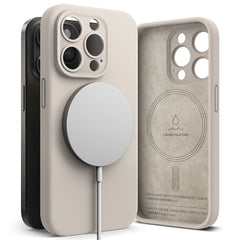 KRYT RINGKE SILICONE MAGNETIC MAGSAFE IPHONE 15 PRO STONE