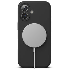 KRYT NA IPHONE 16 RINGKE SILICONE MAGNETIC MAGSAFE BLACK