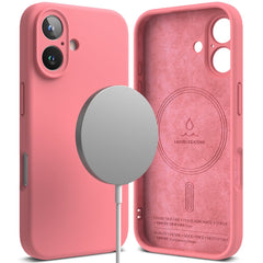 KRYT NA IPHONE 16 RINGKE SILICONE MAGNETIC MAGSAFE PINK