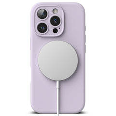 KRYT NA IPHONE 16 PRO RINGKE SILICONE MAGNETIC MAGSAFE LIGHT PURPLE