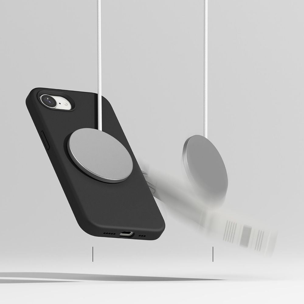 KRYT RINGKE SILICONE MAGNETIC MAGSAFE IPHONE 16E BLACK
