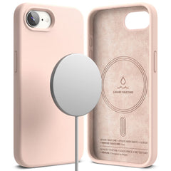 KRYT RINGKE SILICONE MAGNETIC MAGSAFE IPHONE 16E PINK SAND