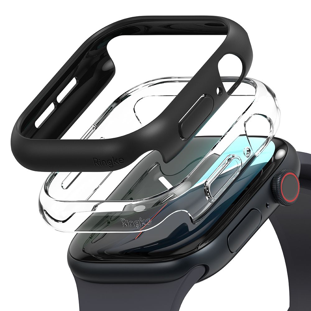 PUZDRO RINGKE SLIM 2-PACK APPLE WATCH 10 (42 MM) CLEAR & MATTE BLACK