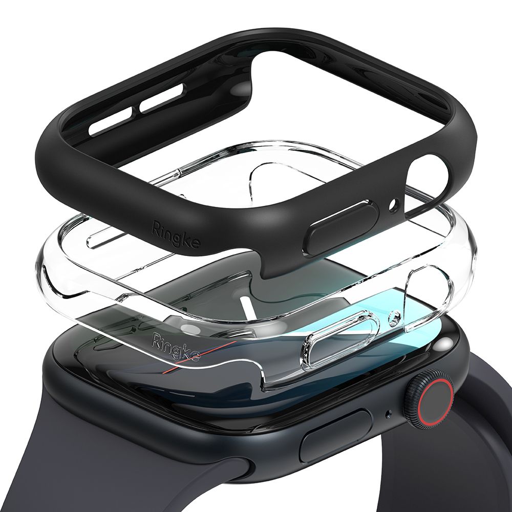 PUZDRO RINGKE SLIM 2-PACK APPLE WATCH 10 (46 MM) CLEAR & MATTE BLACK