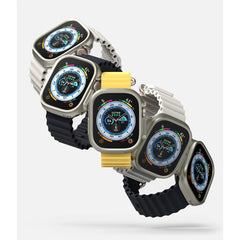 2X OCHRANNÉ PUZDRO NA APPLE WATCH ULTRA 49 MM RINGKE SLIM 2-PACK CLEAR & TITANIUM GREY