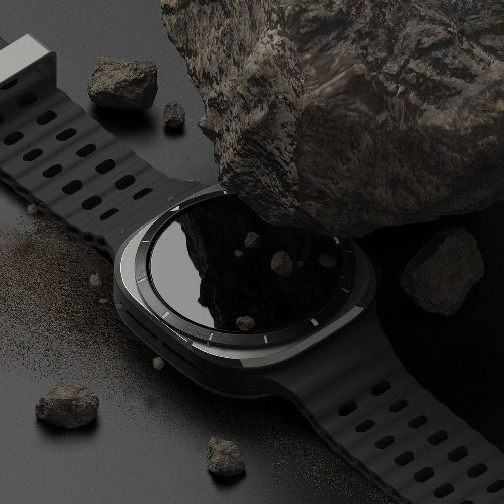 OCHRANNÉ PUZDRO S TVRDENÝM SKLOM NA SAMSUNG GALAXY WATCH ULTRA (47 MM) RINGKE SLIM & TEMPERED GLASS CLEAR