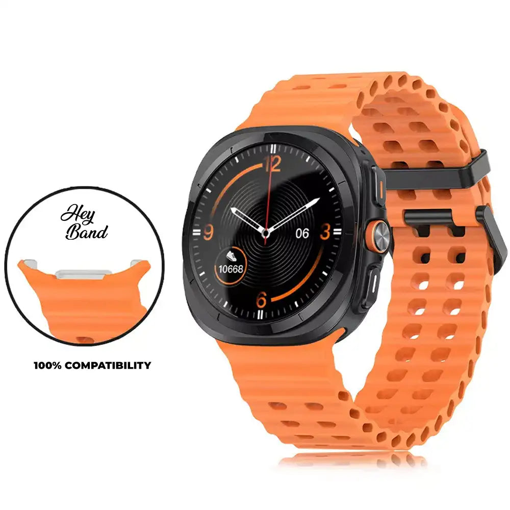 SILIKÓNOVÝ REMIENOK NA SAMSUNG GALAXY WATCH ULTRA (47 MM) HEYBAND SPORTY BLACK