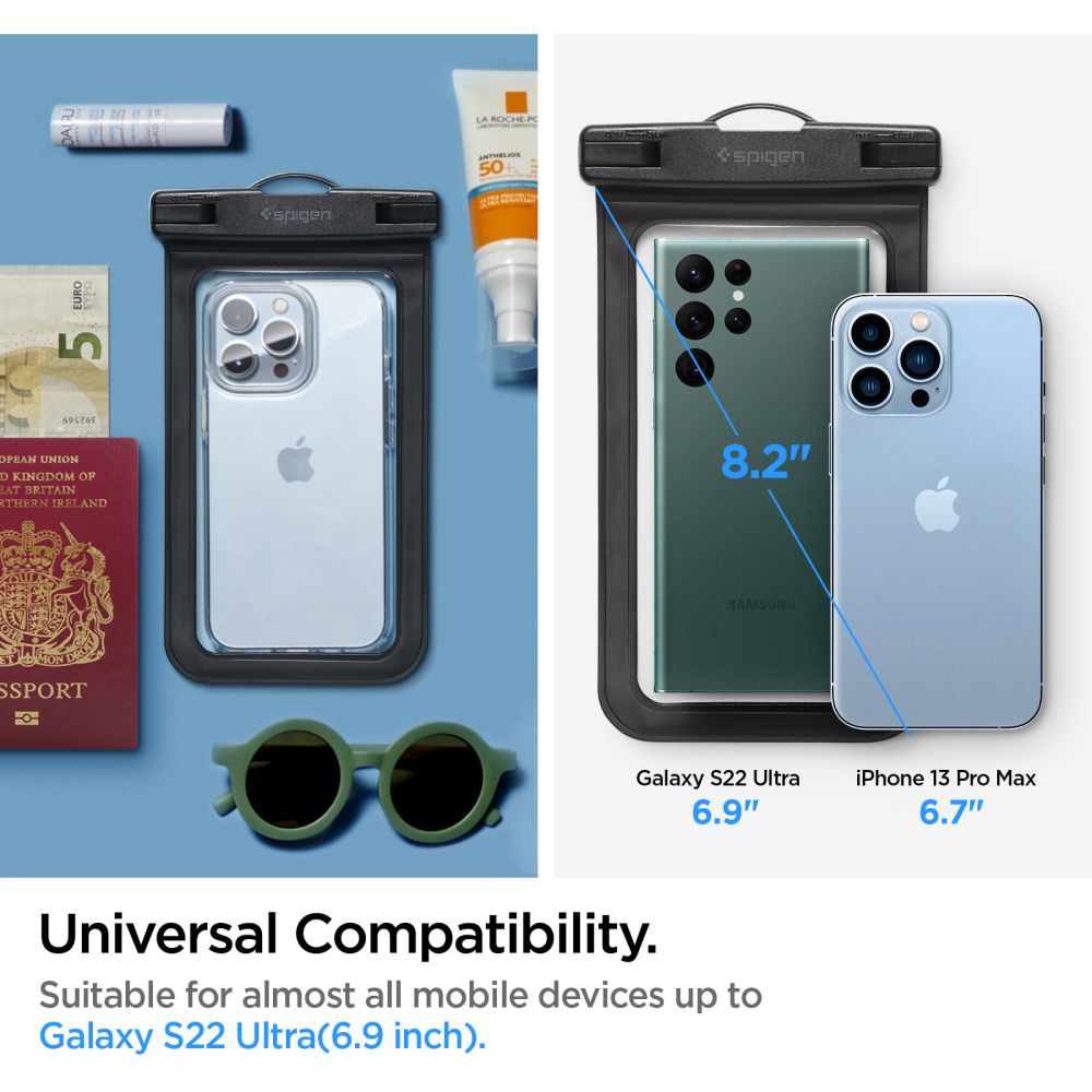 VODOTESNÉ PUZDRO  SPIGEN A601 UNIVERSAL WATERPROOF CASE 2-PACK BLACK