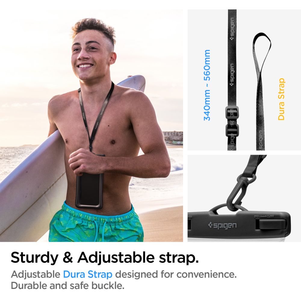 VODOTESNÉ PUZDRO SPIGEN A610 UNIVERSAL WATERPROOF FLOAT CASE 2-PACK BLACK
