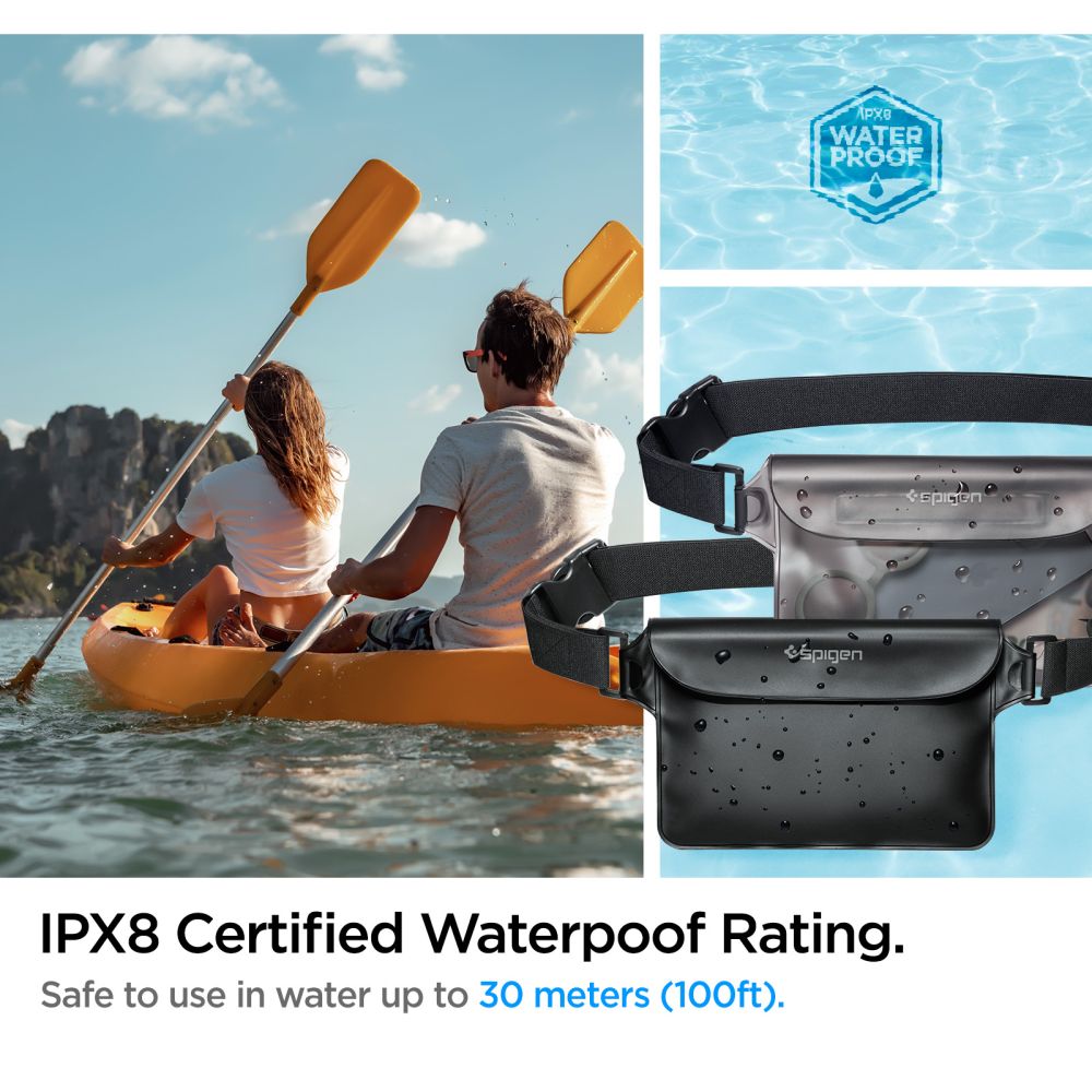 VODOTESNÉ PUZDRO SPIGEN A620 UNIVERSAL WATERPROOF WAIST BAG BLACK