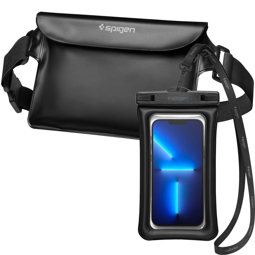 VODEODOLNÉ PUZDRO  SPIGEN A621 UNIVERSAL WATERPROOF CASE &amp; WAIST BAG BLACK