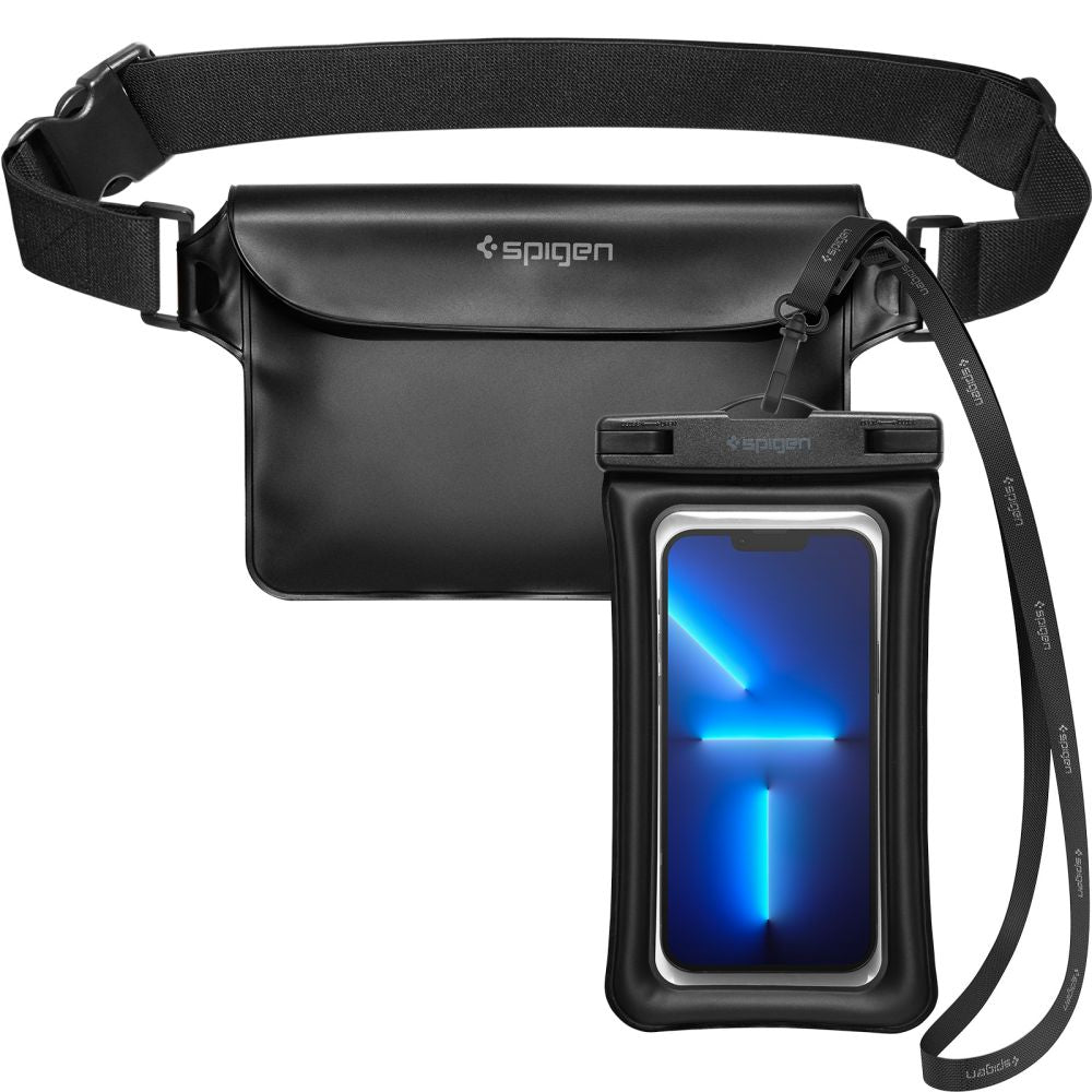 VODEODOLNÉ PUZDRO  SPIGEN A621 UNIVERSAL WATERPROOF CASE &amp; WAIST BAG BLACK