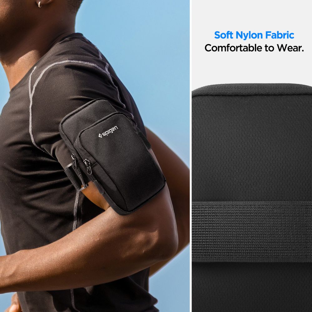 ŠPORTOVÉ PUZDRO NA RAMENO SPIGEN A702 DYNAMIC SHIELD ARMBAND BLACK