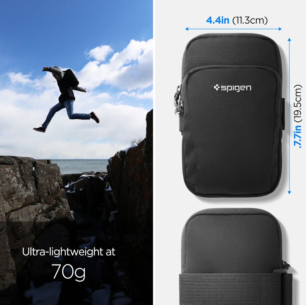 ŠPORTOVÉ PUZDRO NA RAMENO SPIGEN A702 DYNAMIC SHIELD ARMBAND BLACK