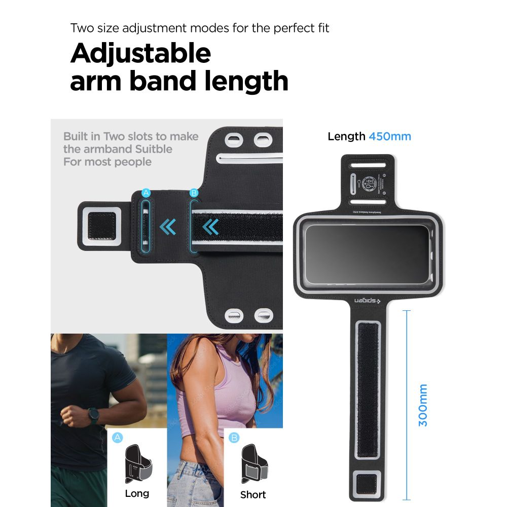 ŠPORTOVÉ PUZDRO NA RAMENO SPIGEN A703 DYNAMIC SHIELD ARMBAND BLACK