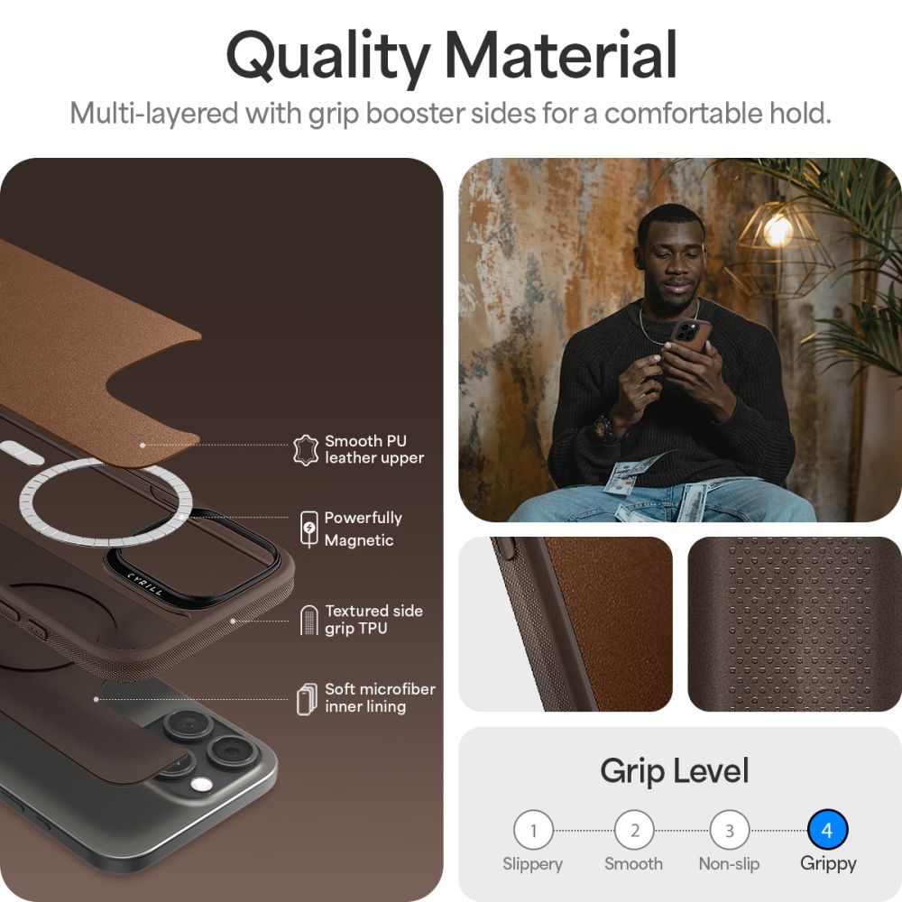 KRYT SPIGEN CYRILL KAJUK MAG MAGSAFE IPHONE 16 PRO MAX SADDLE BROWN