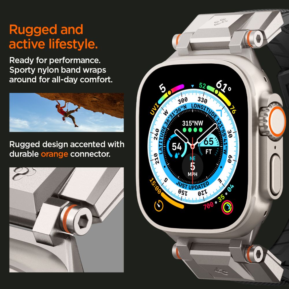 REMIENOK SPIGEN DURAPRO ARMOR APPLE WATCH 6 / 7 / 8 / 9 / 10 / SE / ULTRA 1 / 2 (44 / 45 / 46 / 49 MM) BLACK