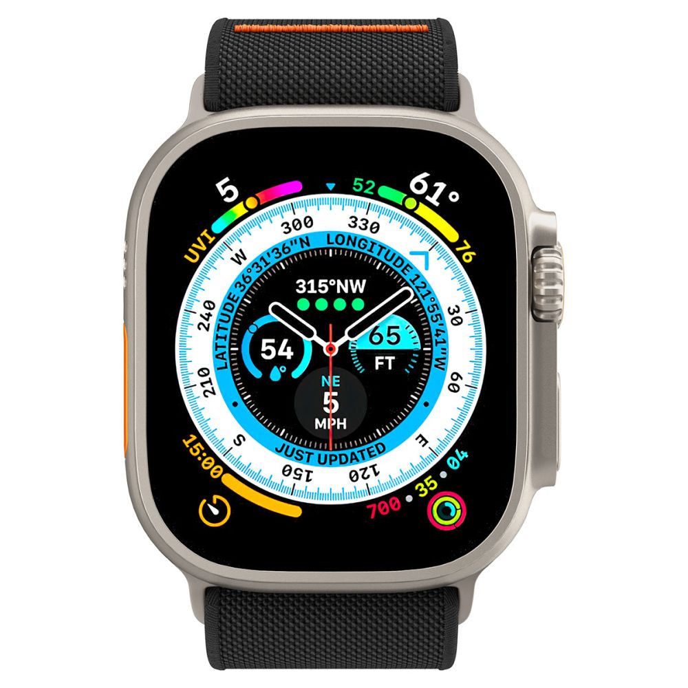 REMIENOK SPIGEN FIT LITE ULTRA APPLE WATCH 6 / 7 / 8 / 9 / 10 / SE / ULTRA 1 / 2 (44 / 45 / 46 / 49 MM) BLACK