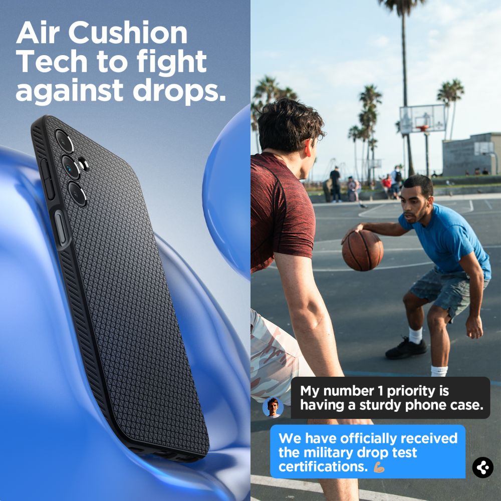 KRYT SPIGEN LIQUID AIR GALAXY A15 4G / 5G MATTE BLACK