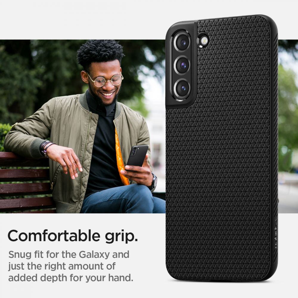 KRYT SPIGEN LIQUID AIR GALAXY S22 MATTE BLACK