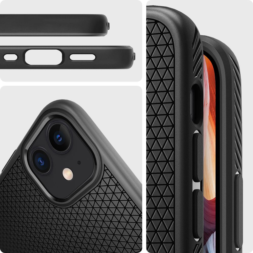 KRYT SPIGEN LIQUID AIR IPHONE 12 MINI MATTE BLACK