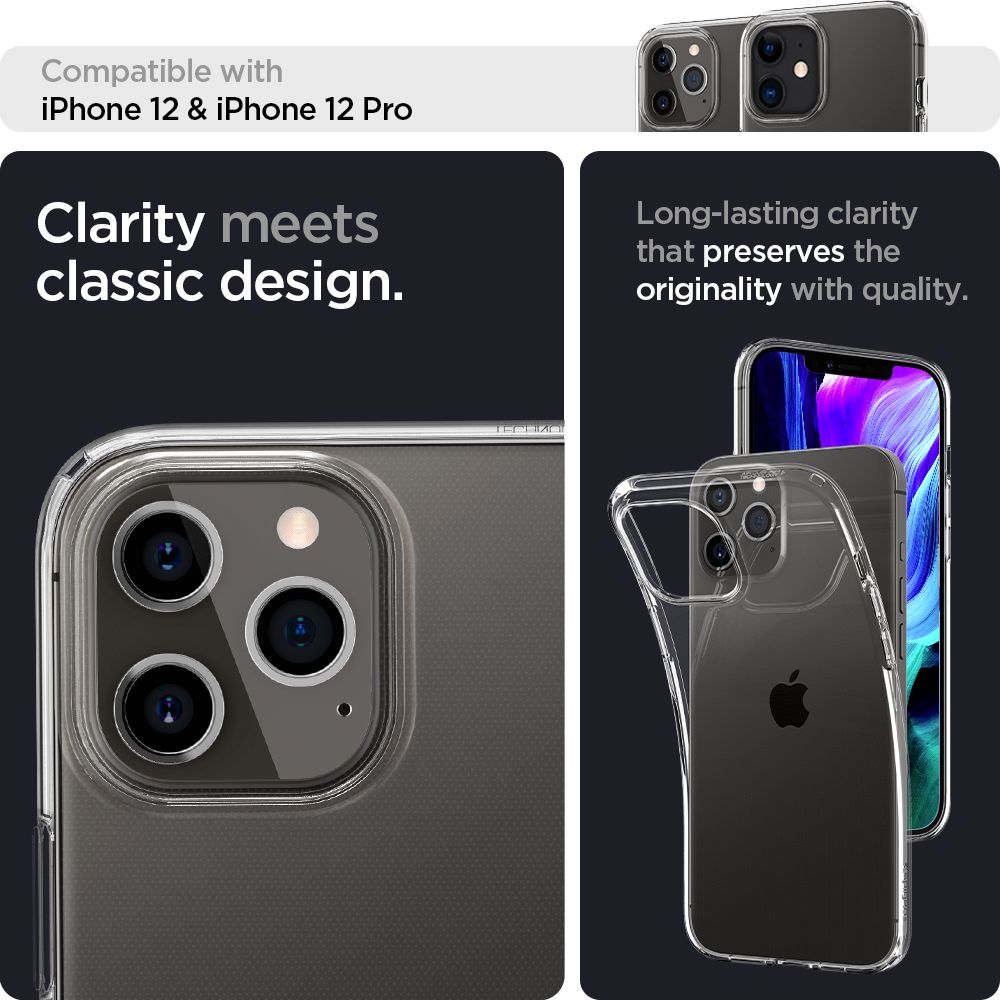 KRYT SPIGEN LIQUID CRYSTAL IPHONE 12/12 PRO CRYSTAL CLEAR