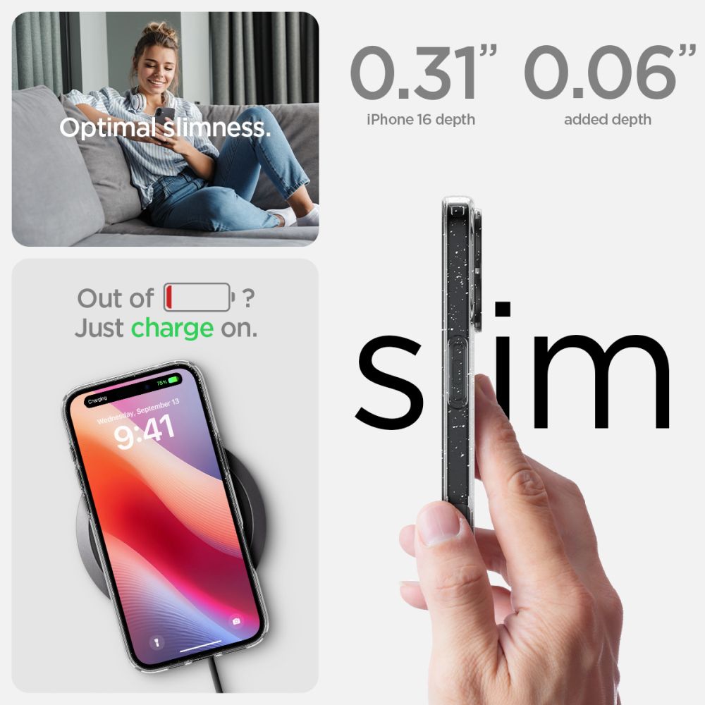 KRYT SPIGEN LIQUID CRYSTAL IPHONE 16 PLUS GLITTER CRYSTAL