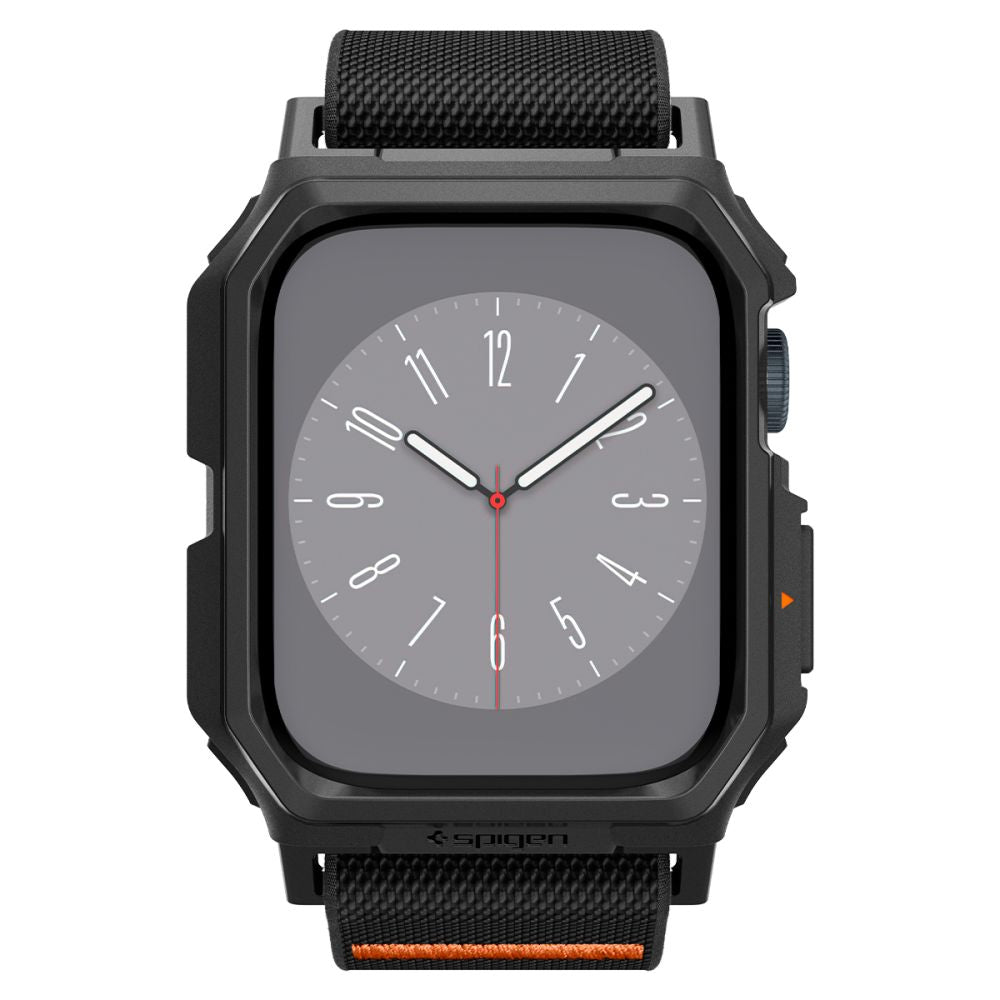 REMIENOK S OCHRANNÝM PUZDROM NA APPLE WATCH 4 / 5 / 6 / 7 / 8 / 9 / SE 44 / 45 MM SPIGEN LITE FIT ”PRO” MATTE BLACK