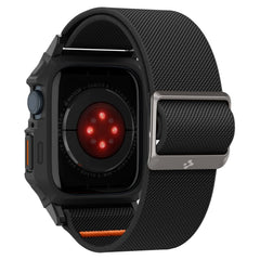 REMIENOK S OCHRANNÝM PUZDROM NA APPLE WATCH 4 / 5 / 6 / 7 / 8 / 9 / SE 44 / 45 MM SPIGEN LITE FIT ”PRO” MATTE BLACK