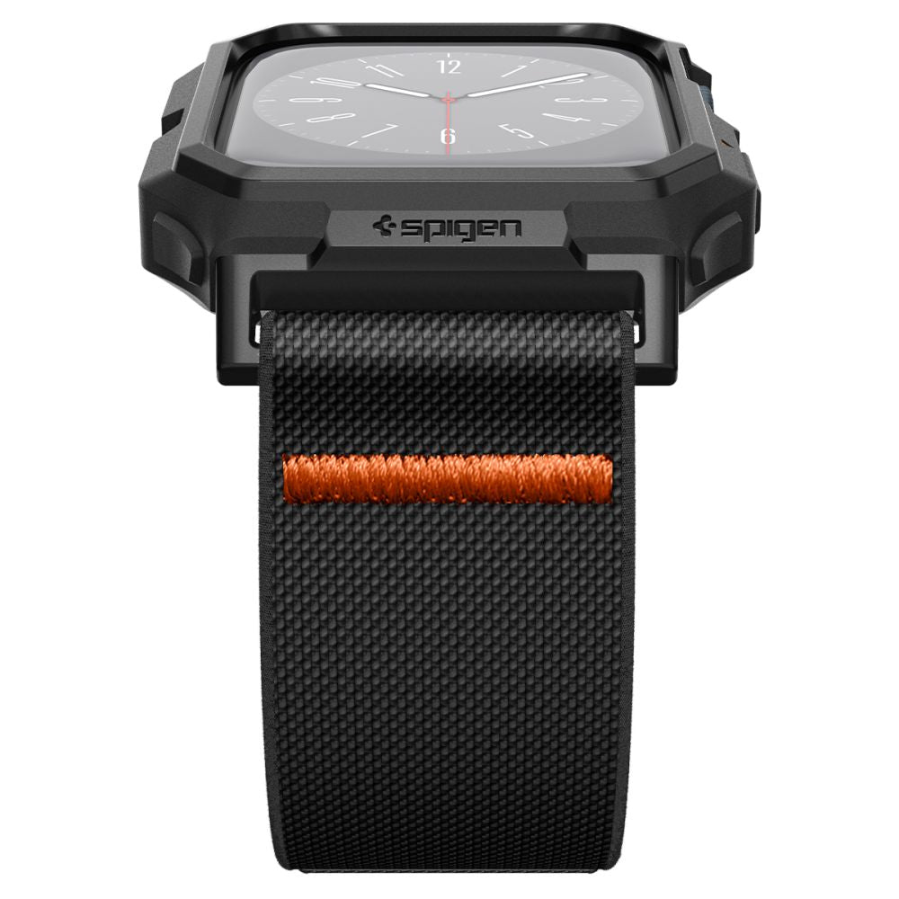 REMIENOK S OCHRANNÝM PUZDROM NA APPLE WATCH 4 / 5 / 6 / 7 / 8 / 9 / SE 44 / 45 MM SPIGEN LITE FIT ”PRO” MATTE BLACK