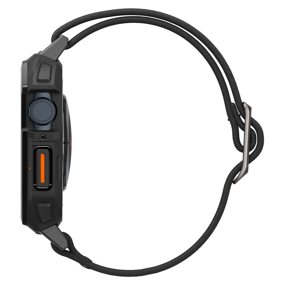 REMIENOK S OCHRANNÝM PUZDROM NA APPLE WATCH 4 / 5 / 6 / 7 / 8 / 9 / SE 44 / 45 MM SPIGEN LITE FIT ”PRO” MATTE BLACK