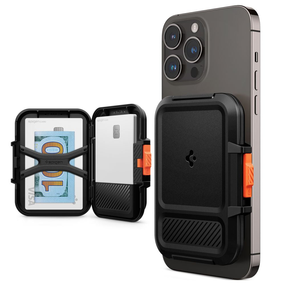 SPIGEN LOCK FIT MAGSAFE UNIVERSAL MAGNETIC CARD HOLDER BLACK