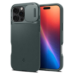 KRYT SPIGEN OPTIK ARMOR MAG MAGSAFE IPHONE 16 PRO MAX ABYSS GREEN