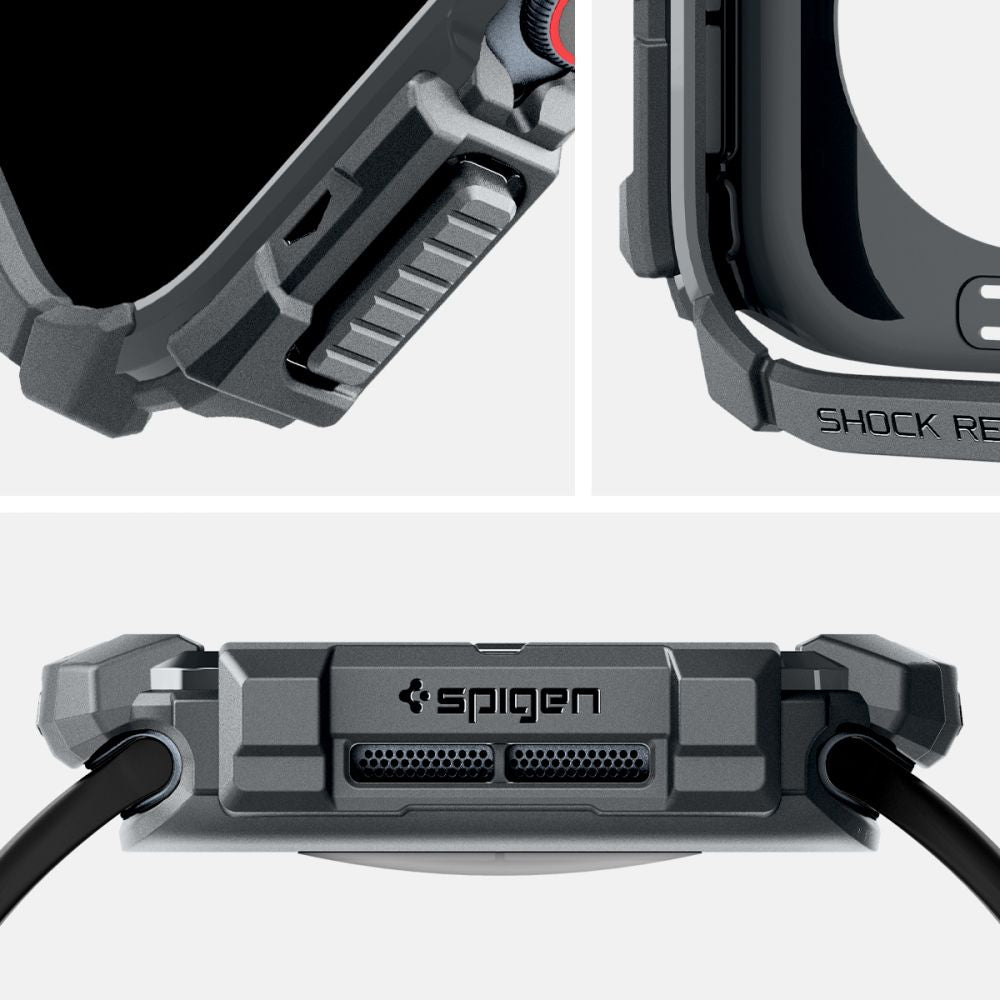 PUZDRO SPIGEN RUGGED ARMOR APPLE WATCH 10 (46 MM) DARK GREY