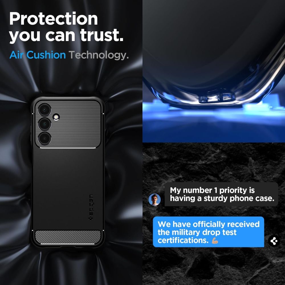 KRYT SPIGEN RUGGED ARMOR GALAXY A25 5G MATTE BLACK