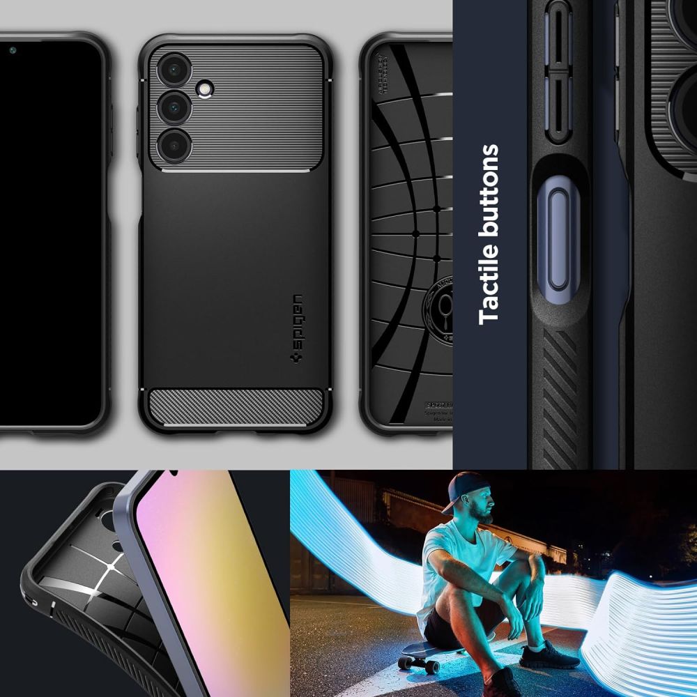KRYT SPIGEN RUGGED ARMOR GALAXY A25 5G MATTE BLACK