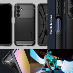 KRYT SPIGEN RUGGED ARMOR GALAXY A25 5G MATTE BLACK