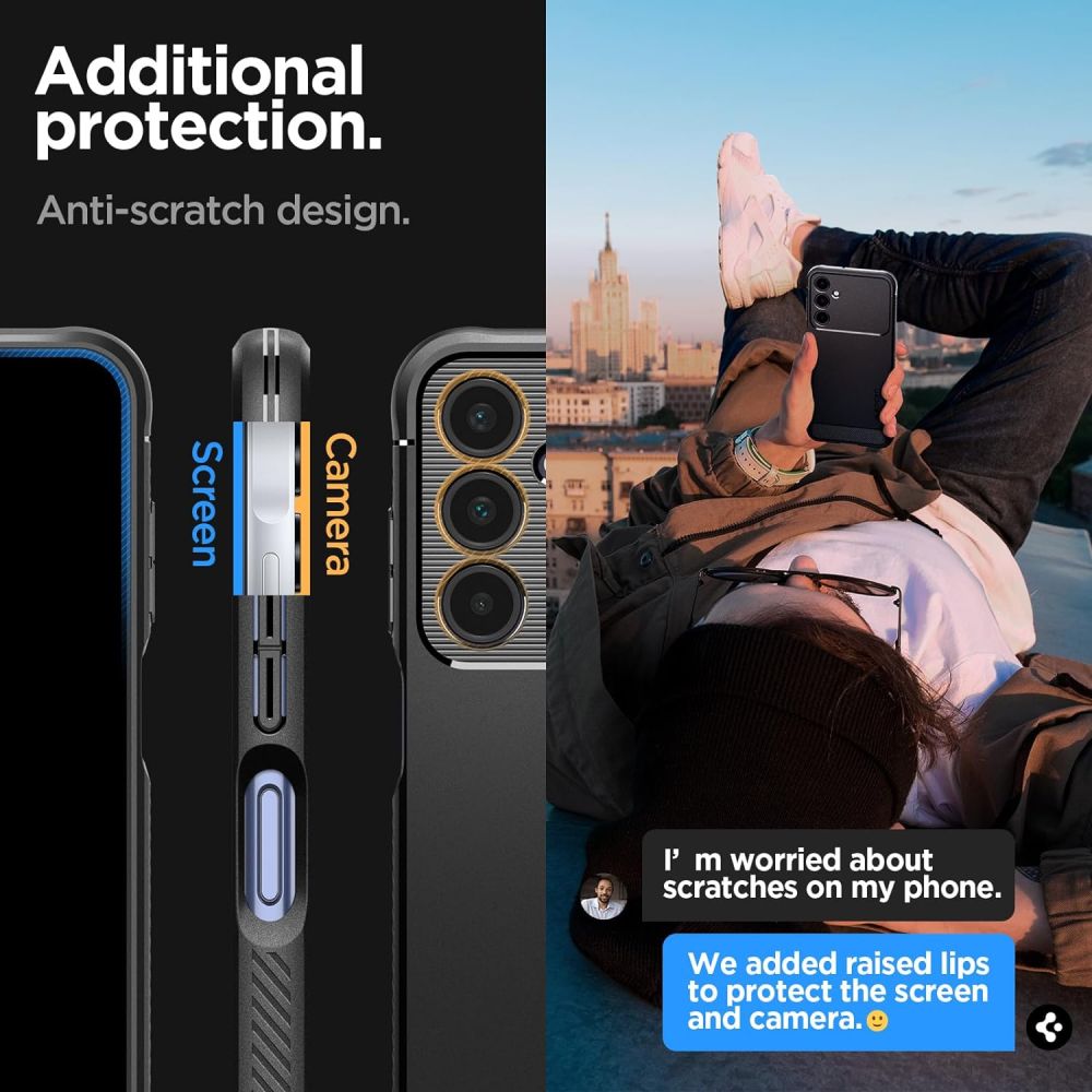 KRYT SPIGEN RUGGED ARMOR GALAXY A25 5G MATTE BLACK