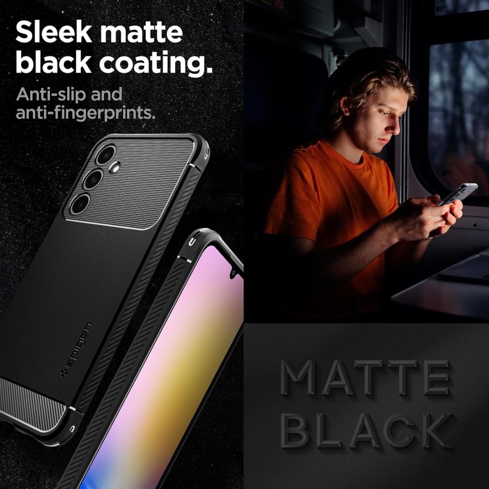 KRYT SPIGEN RUGGED ARMOR GALAXY A25 5G MATTE BLACK