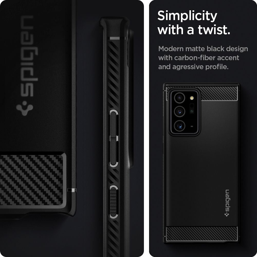 KRYT SPIGEN RUGGED ARMOR GALAXY NOTE 20 ULTRA MATTE BLACK