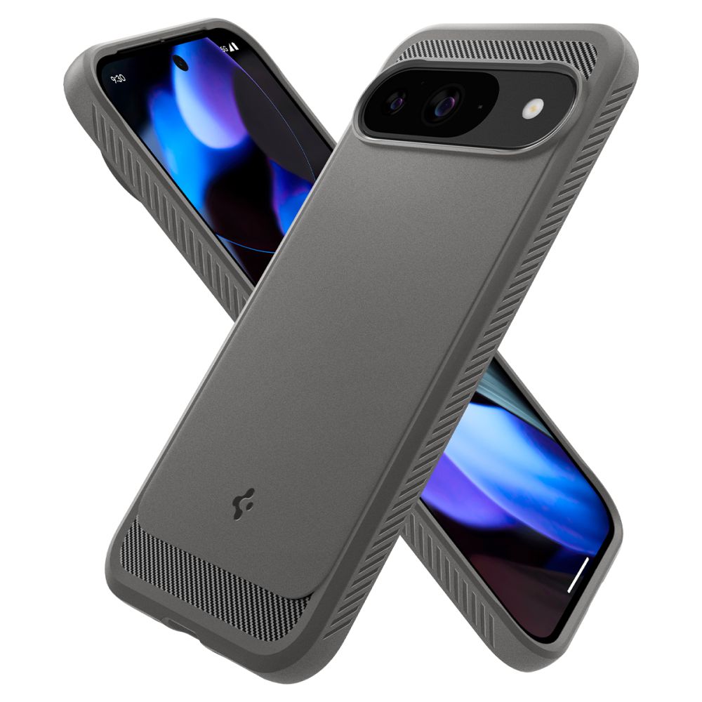 KRYT NA GOOGLE PIXEL 9 / 9 PRO SPIGEN RUGGED ARMOR  MARBLE GREY