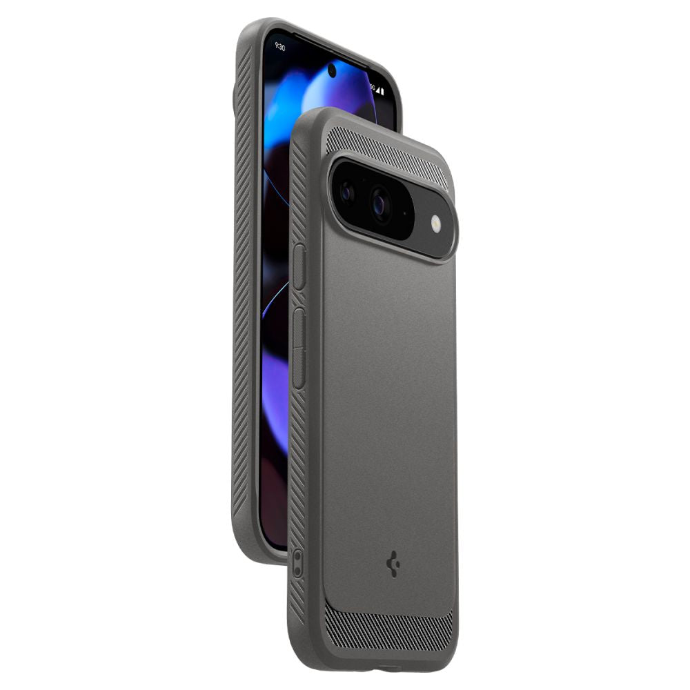 KRYT NA GOOGLE PIXEL 9 / 9 PRO SPIGEN RUGGED ARMOR  MARBLE GREY